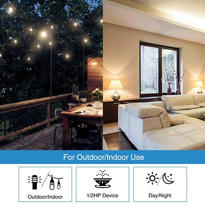 DEWENWILS Outdoor Weatherproof Timer Outlet - Dusk To Dawn & Countdown Plug-In Timer For Lights