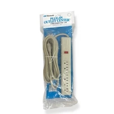 Legrand Wiremold PG-15 Beige Plug-In Outlet Center 1800W Power Strip 15 ft