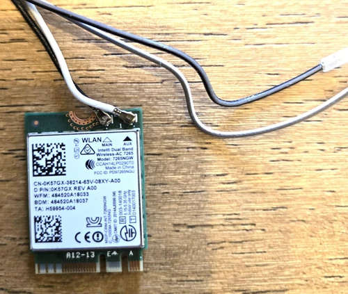 Intel Dual Band Wireless-AC 7265 802.11AC WLAN 7265NGW 
