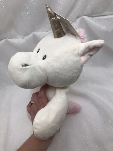 Kellytoy Kelly Baby Unicorn Plush Stuffed Rattle Lovey Toy Cream Pink 20" NEW - Imagen 12 de 12