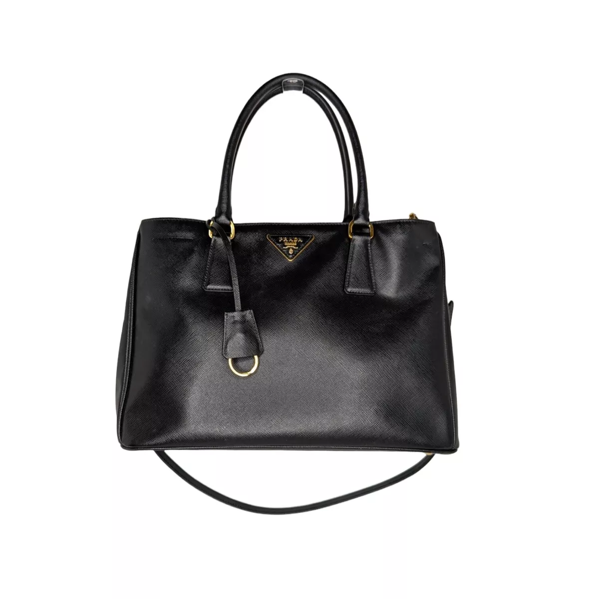 Prada, Bags, Prada Saffiano Lux Large Tote Black Like New