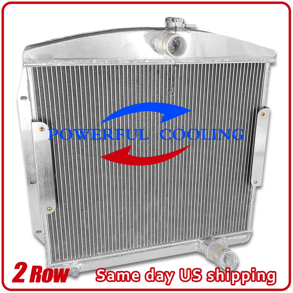 Radiador completo de aluminio para Pontiac Catalina Star Chief 1955 1956 4,7 5,2 L CC55PO Foto 4 de 4