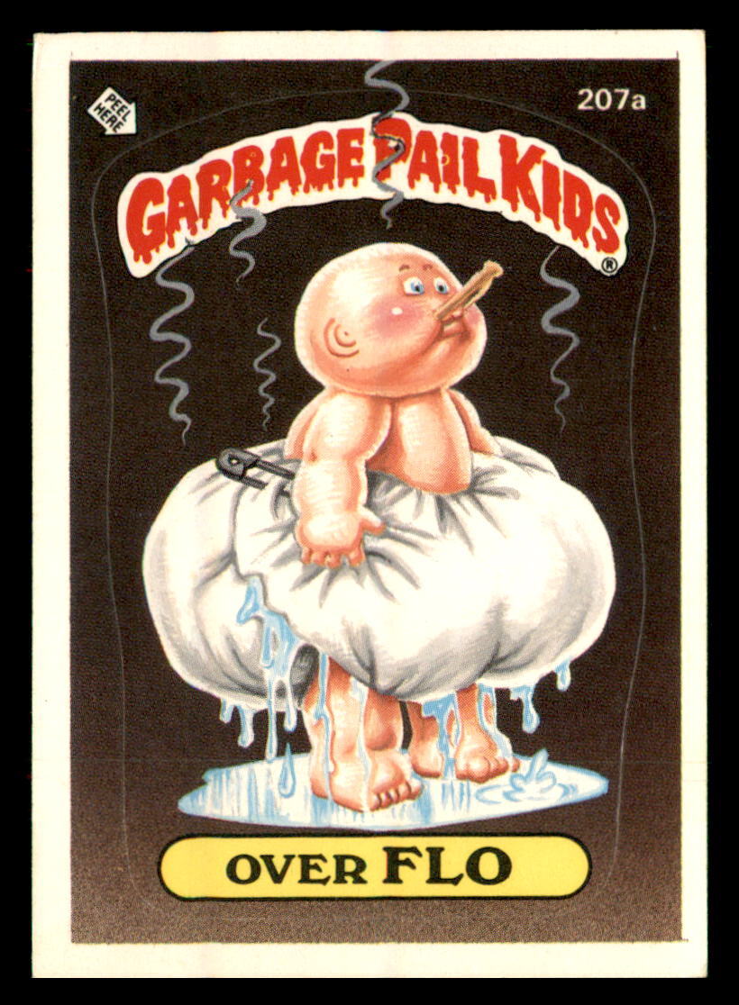 1986 Topps Garbage Pail Kids Series 6 #207a Over Flo