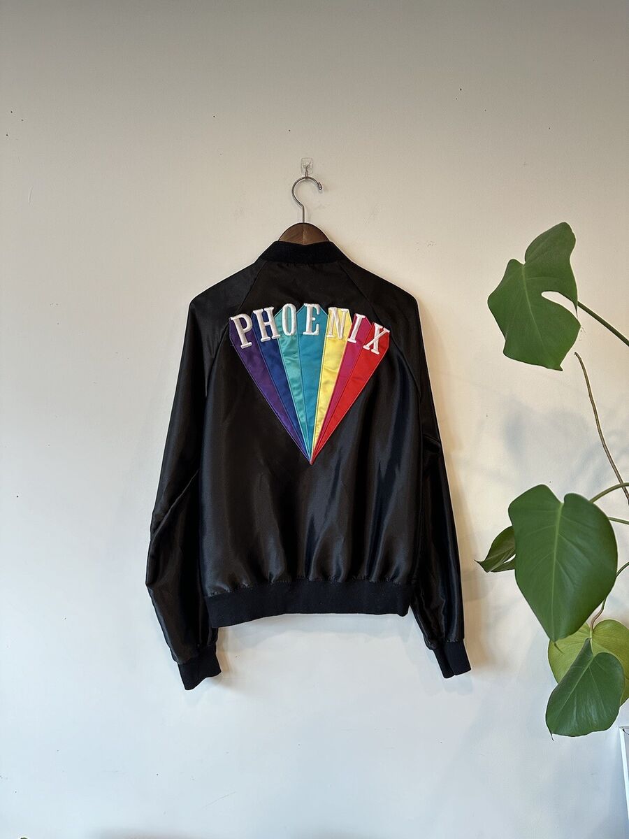 Phoenix Band 'Trying To Be Cool' Polyester Bomber Jacket Y2K Phoenix Band 'Trying To Be Cool' Polyester Bomber Jacket Y2K
