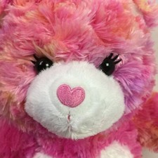 Build A Bear 16" Pink Tie Dye Sherbert Swirl Heart Plush Endless Hugs Retired