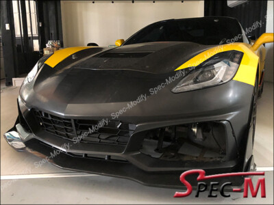 ZR1 Style Front Bumper Conversion Cover Grille Lip For Corvette C7