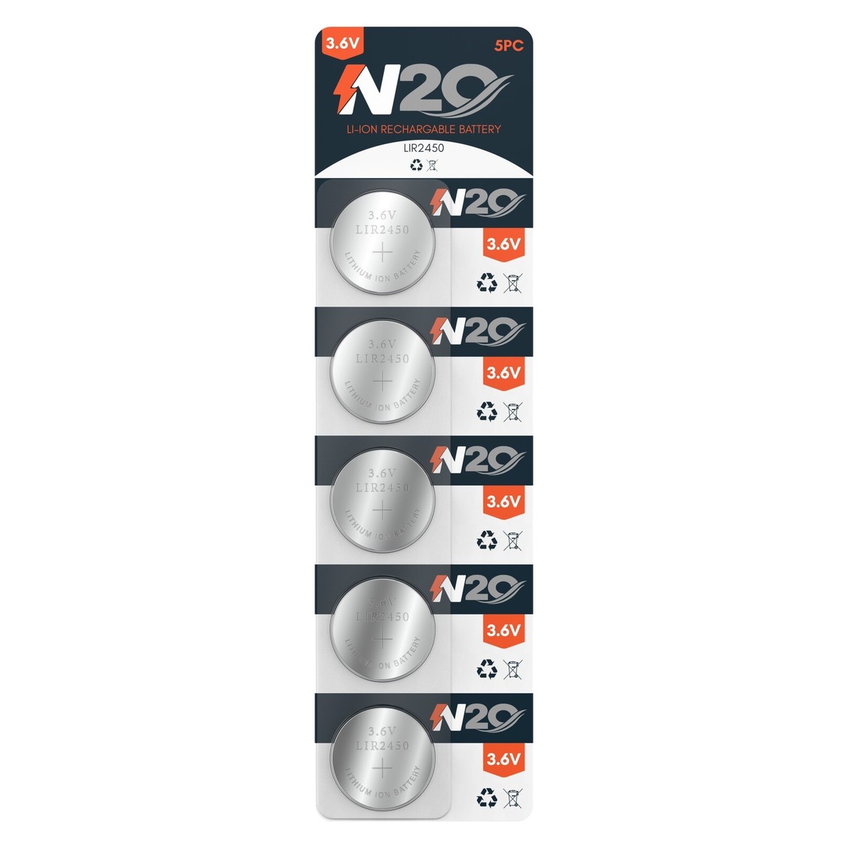 LIR2450 Battery Rechargeable CR2450 2450 Size UK