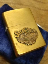 Vtg 1995 Zippo Cigarette Lighter Brass Select Trading Co. Tobbaccoville Inc.