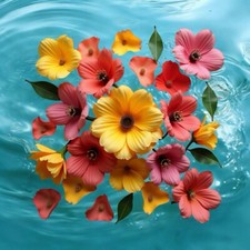 Digital Image Picture Photo Background Desktop AI Art Flower petals  leaves