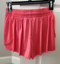 Automet Womens FLOWY Butterfly Athletic Shorts NEW Extra Small, Hot Pink