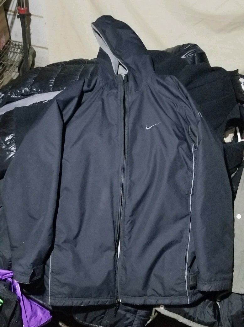 Vintage Nike Reversible Fleece Nylon Big Logo Swoosh Jacket Medium