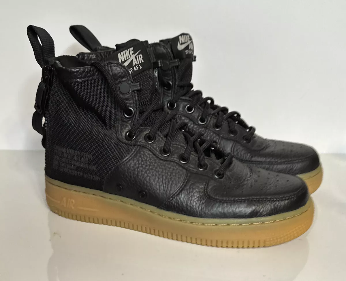 Nike SF Air Force One1 Mid Sz 6 AA3966 002 Black Gum