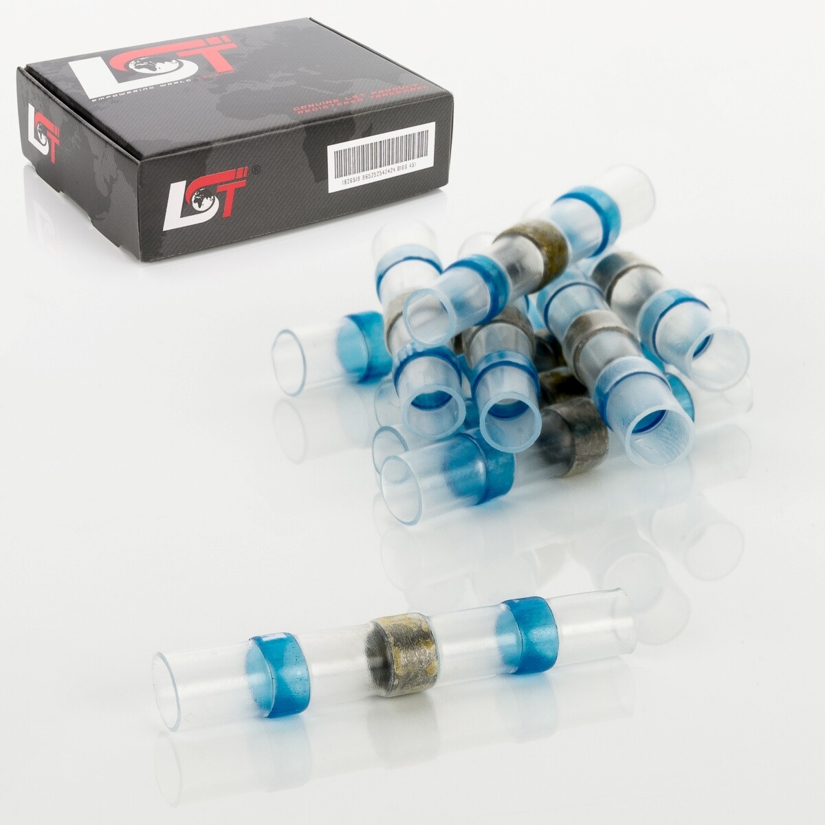 10 Piece Solder With Heat Shrink Tubing Waterproof Blue /1.5 - 2.5 MM ²