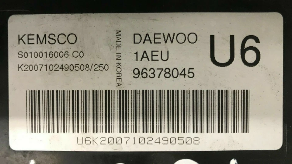 CENTRALINA MOTORE ECU DAEWOO NUBIRA WAGON S010016006D0 96378045 - Immagine 3 di 4