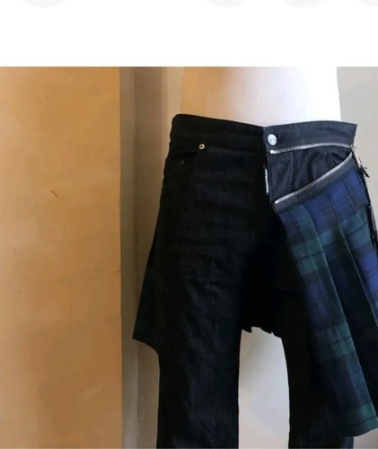Pantalon Dsquared2 Noir Asymétrique Style Kilt - Taille 40IT/30 - Laine - Occasion Bon état | Pièce Rare