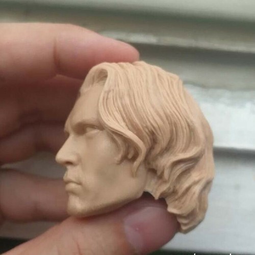Blank 1/6 Scale Edward Scissorhands Johnny Depp Head Sculpt Unpainted Fit 12" - Picture 3 of 5