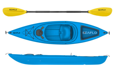 Seaflo Kajak inkl. Paddel, Boot, Kanu, Kayak, 1004 blau *NEU*