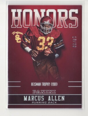 2015 Panini Collegiate USC Honors Silver Marcus Allen /99 - Flat S/H