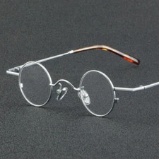 Antique Small Round Retro Reading Glasses Japanese Metal Glasses 0 to +6.00*