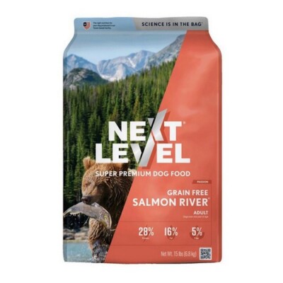 Next Level Salmon River Grain-Free Skin & Coat Recipe Dry Dog Food, 15 lb Bag