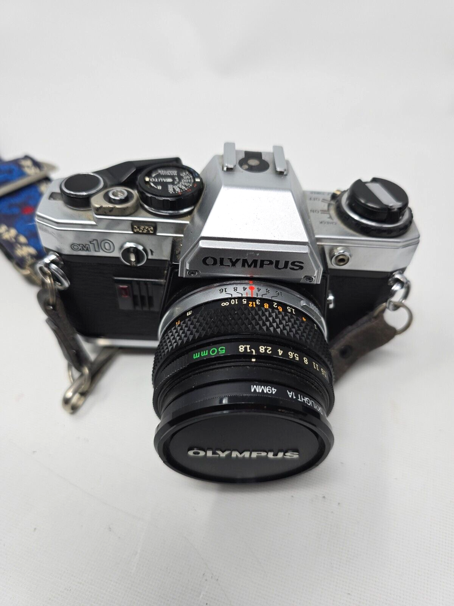 Olympus Om -10 Manual Camera In Chrome Or Black + Optional 50mm F