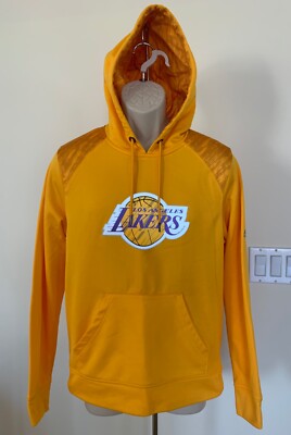 Majestic Los Angeles LAKERS NBA Basketball Yellow Hoodie