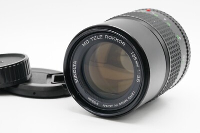 Near MINT] MINOLTA MD Tele Rokkor 135mm Telephoto MF Lens