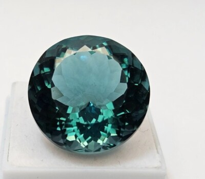 Shinny Tourmaline Teal Blue Round Cut 28-30 Ct Natural Loose Certified Gemstone