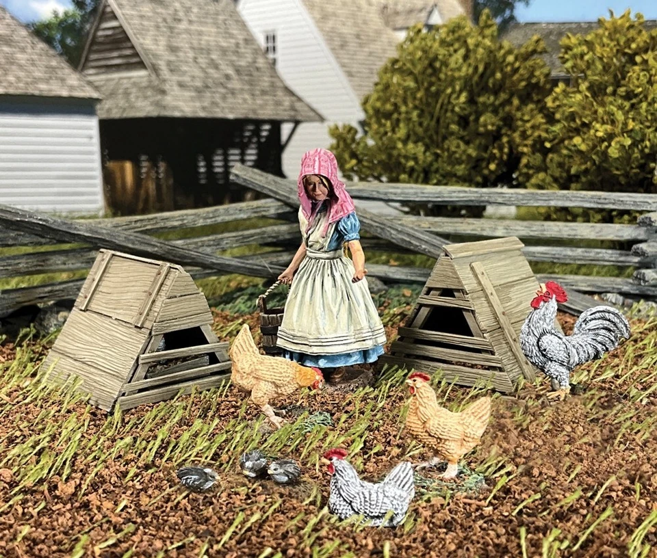 英国村庄绿色 35037 AMY 饲料鸡带鸡壳 — 第 2/3 张图片