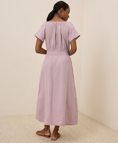 Pact - Coastal Double Gauze Boho Midi Dress (Choose Color/Size) - Picture 23 of 25