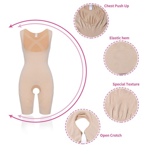 Full Body Shaper Women's Compression Postpartum Shapewear Bodysuit Corset Girdle - Picture 8 of 33