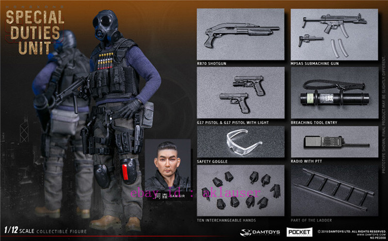 Damtoys 1/12 Pes008 Hongkong Special Duties Unit (Sam Sir Damtoys 1/12 Pes008 Hongkong Special Duties Unit (Sam Sir