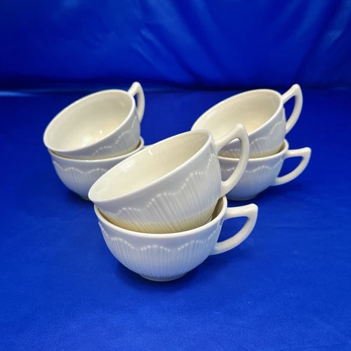 Vintage Macbeth Evans Cremax Depression Glass Tea Coffee Cups No Decal Set of 6