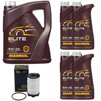 MotoröL Set Mannol 5W40 API SN / CH-4 9 Liter + ÖLfilter FüR Audi A6 VW Touareg