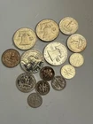 4-1961-P Benjamin Franklin Silver Half 4-. quarters six dimes 90% silver.