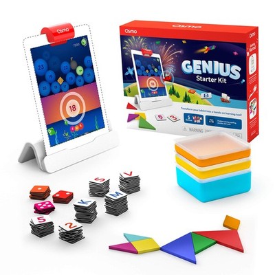 Osmo - Genius Starter Kit für iPad - 5 pädagogische Lernspiele - Alter 6-10 -
