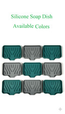 Soap dish Silicone soap dish Soap holder Soap tray Self draining soap dish.