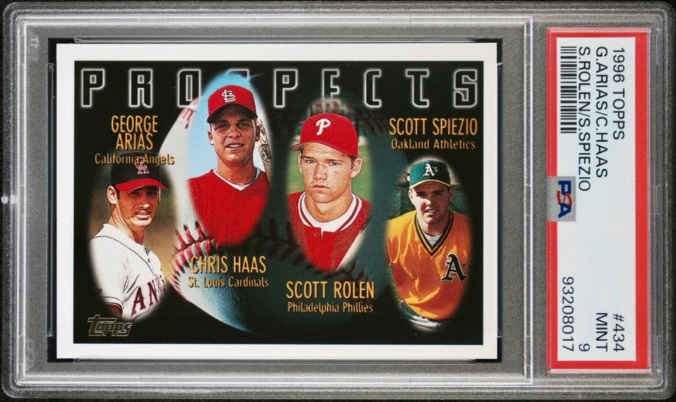 Scott Rolen 1996 Topps #434 cartão de novato, PSA classificação 9 Estado perfeito Philadelphia Phillies - Imagem 2 de 4