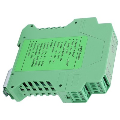 Signal Isolator DC 1 Input 2 Output Current Voltage Transmitter Rail Mount SET