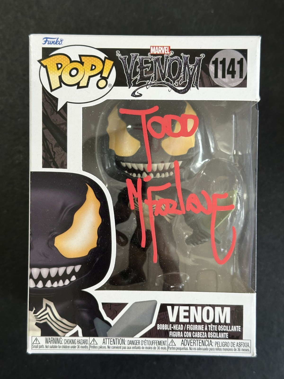 Todd McFarlane Signed Venom 1141 Funko Pop BAS BeckettPROBSTEIN is actively accepting consignments !!