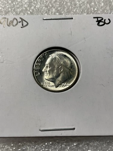1960 D Roosevelt Dime BU Uncirculated Mint State 90% Silver 10c US Coin