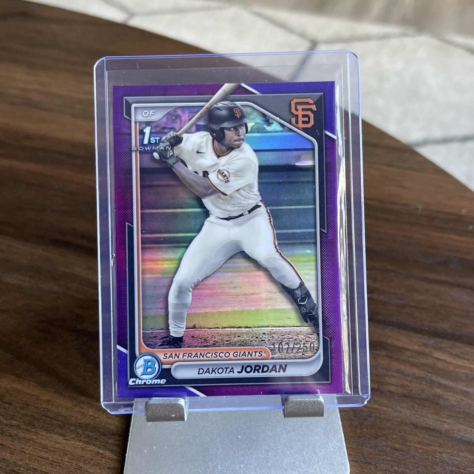 2024 Bowman Draft - Chrome Dakota Jordan #BDC-71 Purple Refractor /250 (RC)