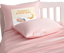 Zippered Silk Satin Toddler Pillowcases - 2 Pack Hidden Zipper 13x18 Pillo