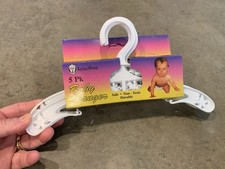 Vtg Baby Hangers Circus Themed Royal Ware White Lot Of 5 NEW NOS Hong Kong