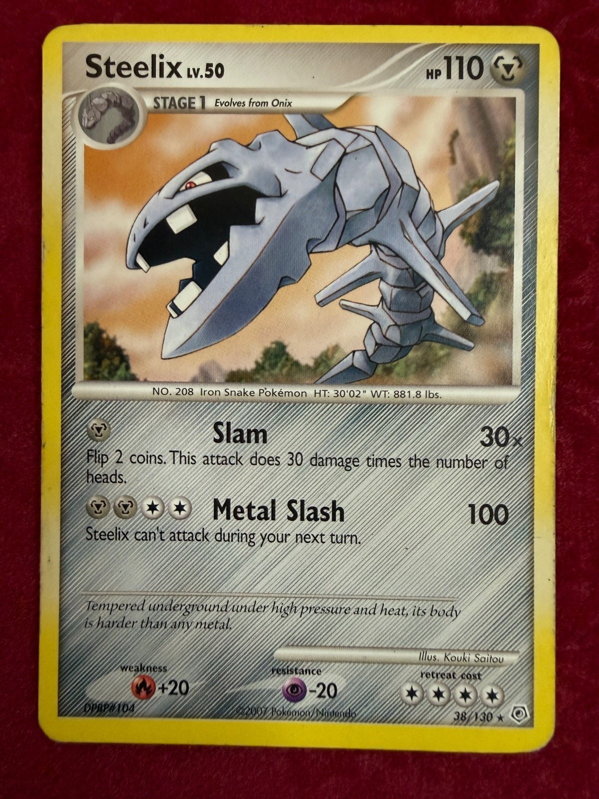 Pokemon TCG Steelix Non-holo 38/130, Diamond & Pearl (MP)
