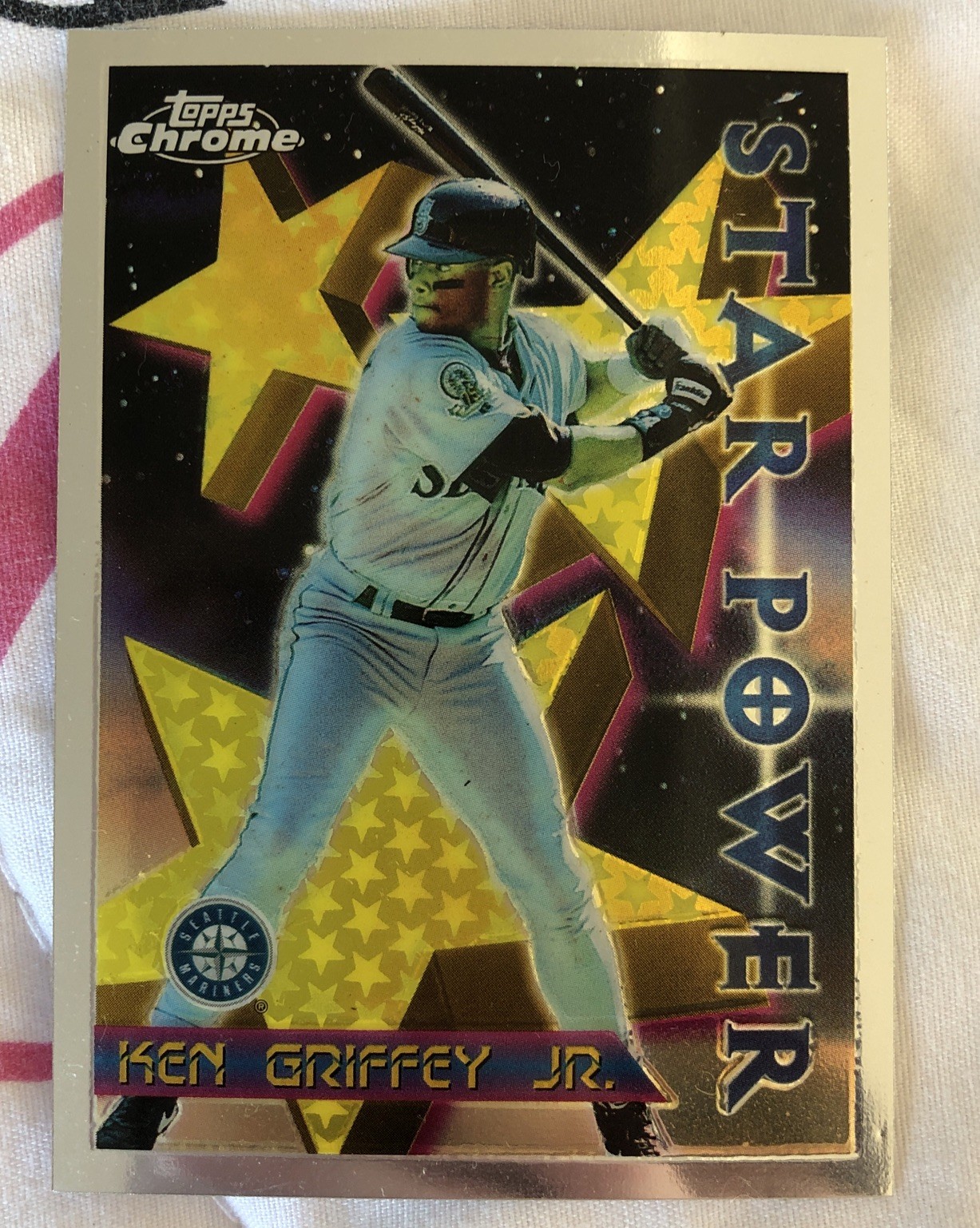 1996 TOPPS CHROME STAR POWER KEN GRIFFEY JR. #90 SEATTLE MARINERS HOF