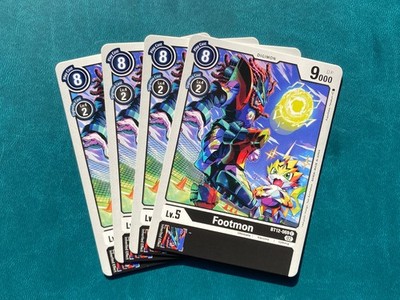 Footmon BT12-069 Playset Across Time Digimon Card Game x4