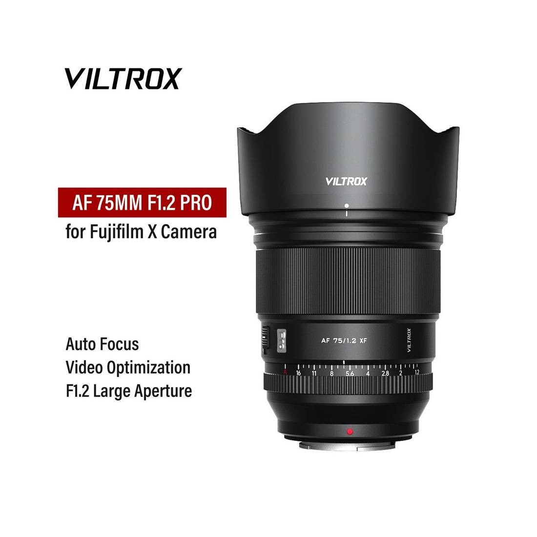 Viltrox XF AF 75mm F1.2 for Fuji X-Mount - Black (6047568