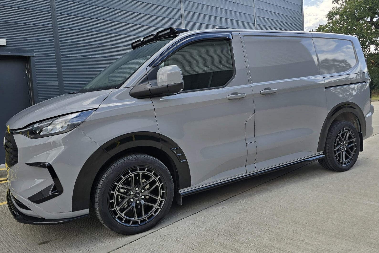 To Fit Ford Transit Custom 2024+ Stratos Wheel Arch Trims Gloss Black