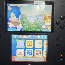 Nintendo 2DS Blue Black Handheld Game Console with Charger and SD Card